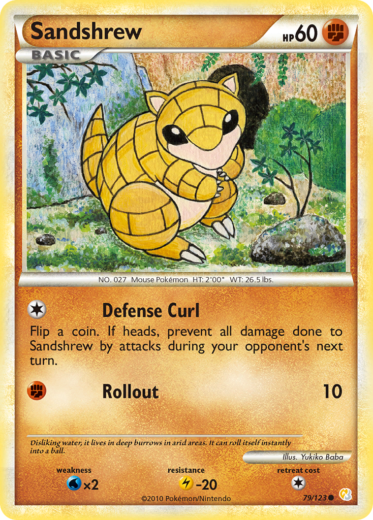 Sandshrew (79/123) [HeartGold & SoulSilver: Base Set] | Galaxy Games LLC