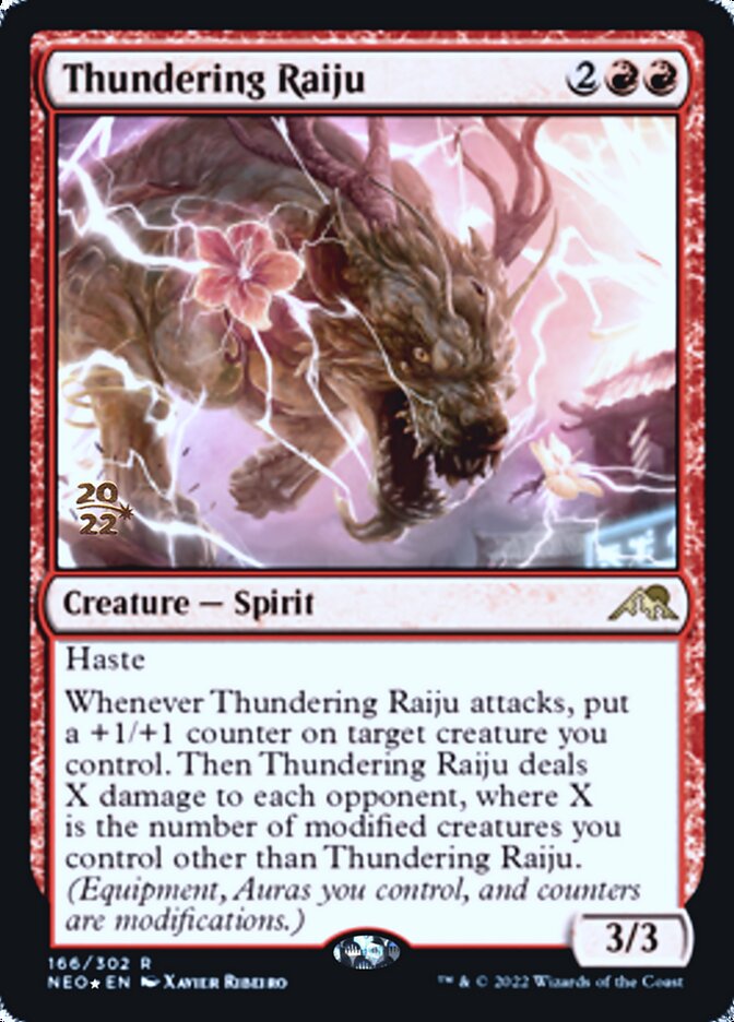 Thundering Raiju [Kamigawa: Neon Dynasty Prerelease Promos] | Galaxy Games LLC