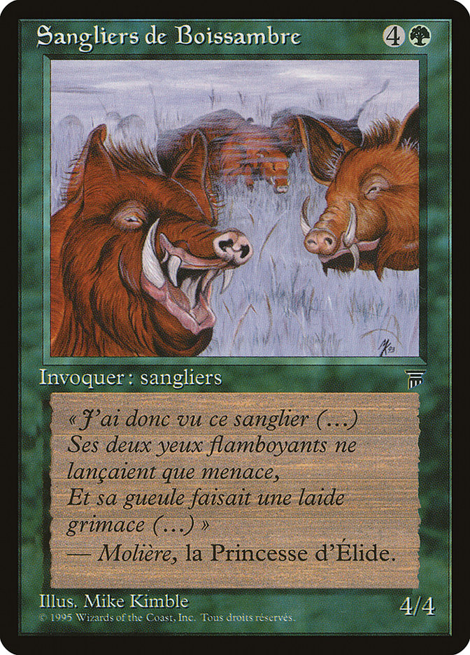 Durkwood Boars (French) - "Sangliers de Boissambre" [Renaissance] | Galaxy Games LLC