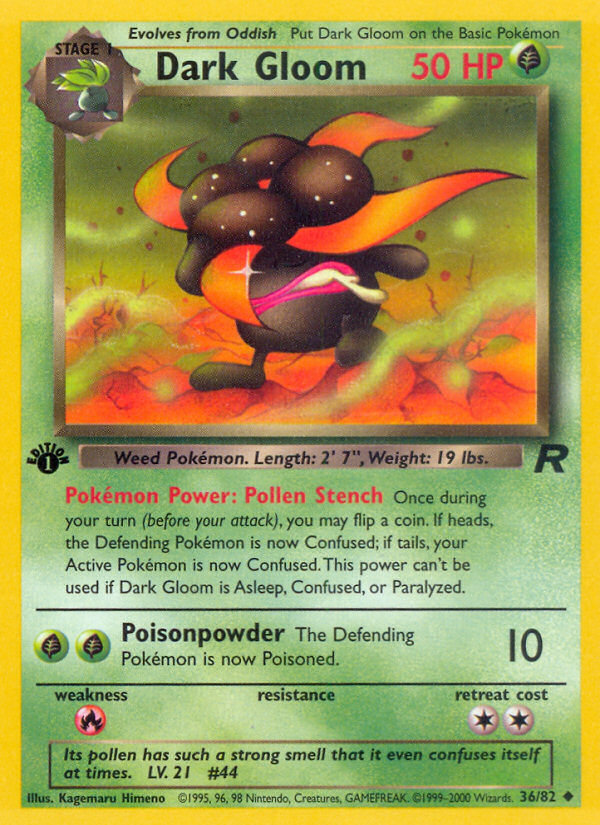 Dark Gloom (36/82) [Team Rocket 1st Edition] | Galaxy Games LLC