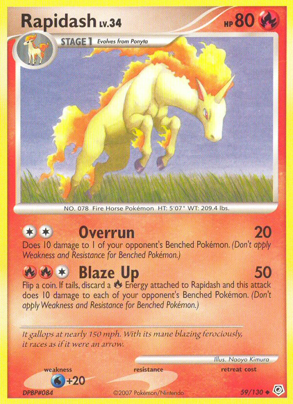 Rapidash (59/130) [Diamond & Pearl: Base Set] | Galaxy Games LLC