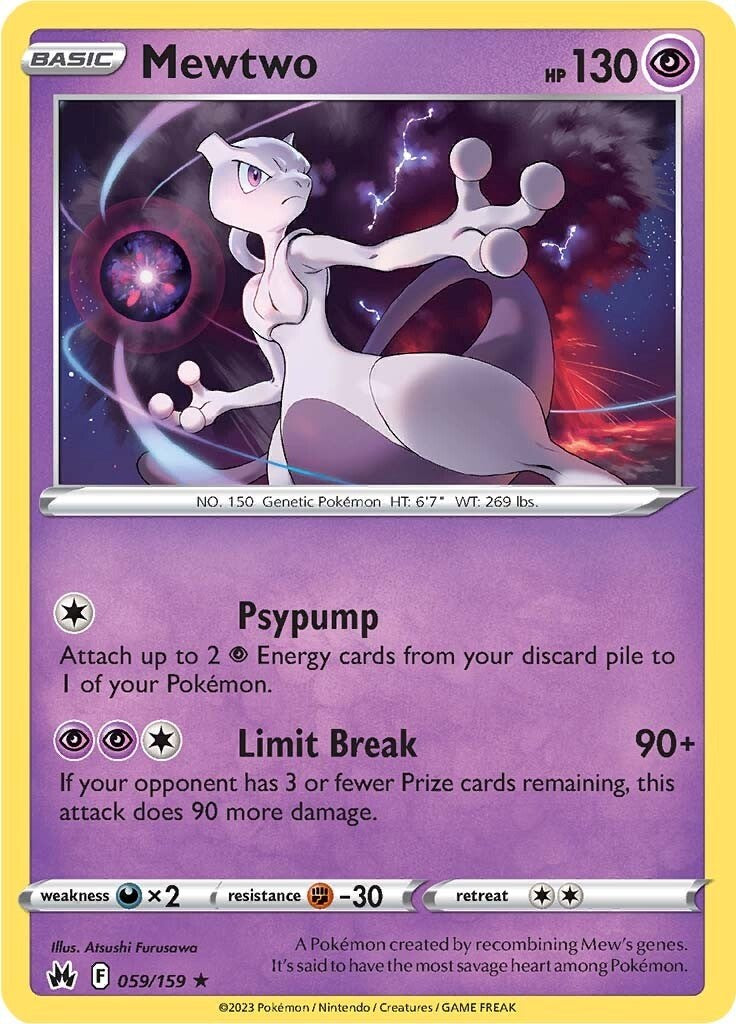 Mewtwo (059/159) [Sword & Shield: Crown Zenith] | Galaxy Games LLC