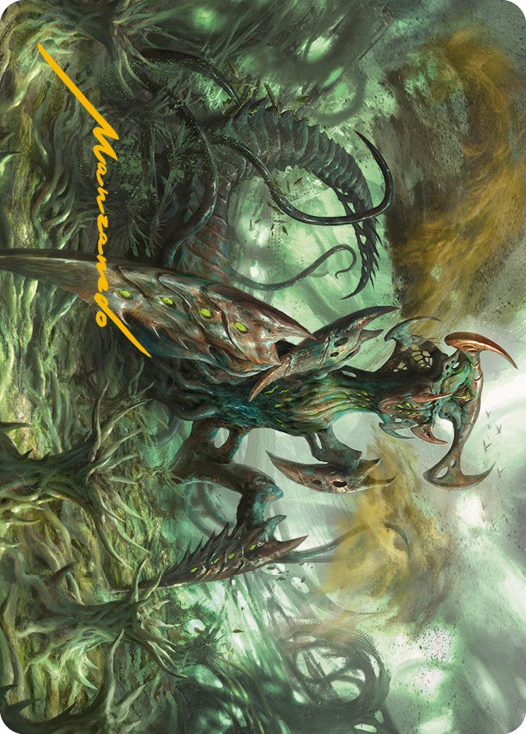 Zopandrel, Hunger Dominus Art Card (Gold-Stamped Signature) [Phyrexia: All Will Be One Art Series] | Galaxy Games LLC