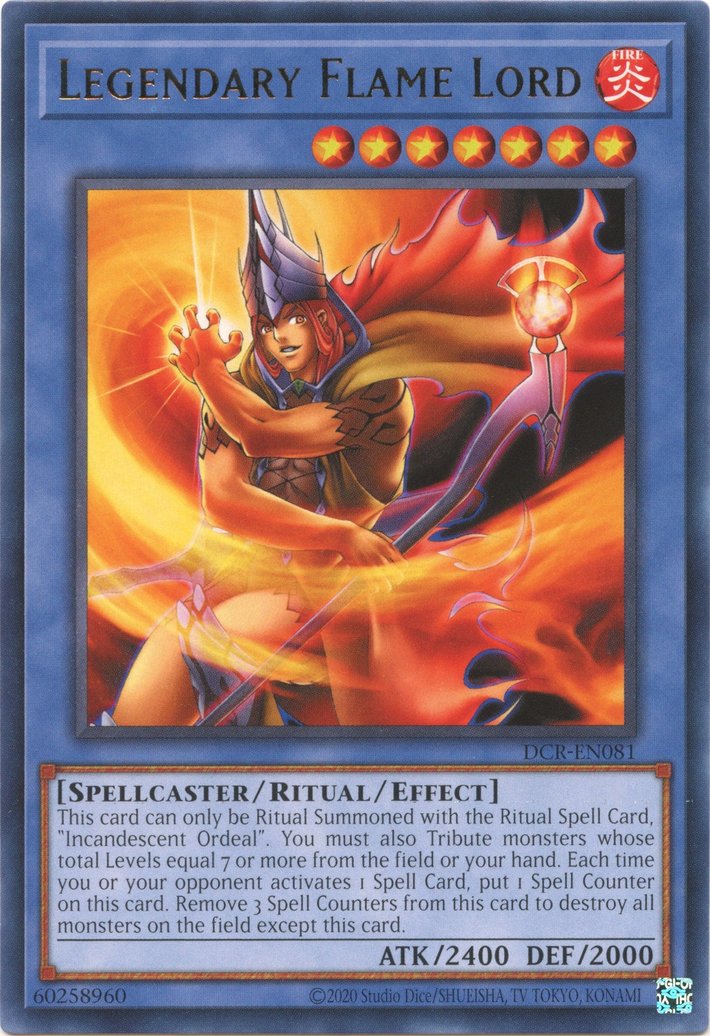 Legendary Flame Lord (25th Anniversary) [DCR-EN081] Rare | Galaxy Games LLC