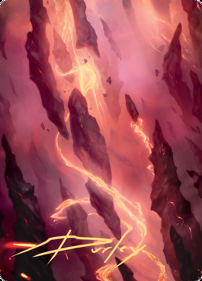 Mountain 1 Art Card (Gold-Stamped Signature) [Zendikar Rising Art Series] | Galaxy Games LLC