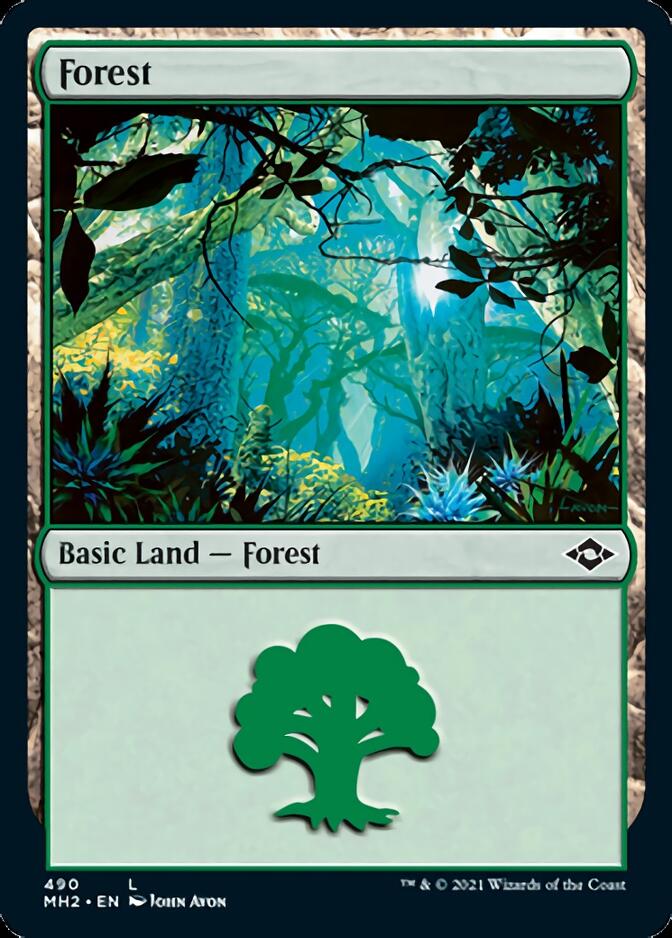 Forest (490) (Foil Etched) [Modern Horizons 2] | Galaxy Games LLC