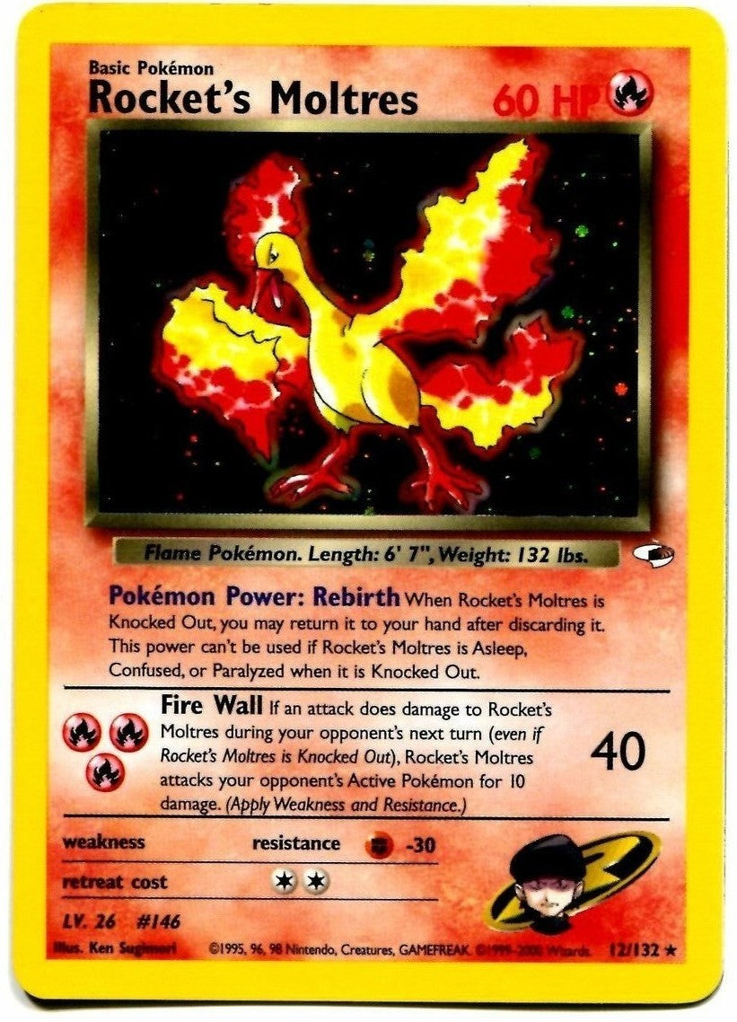 Rocket's Moltres (12/132) [Gym Heroes Unlimited] | Galaxy Games LLC