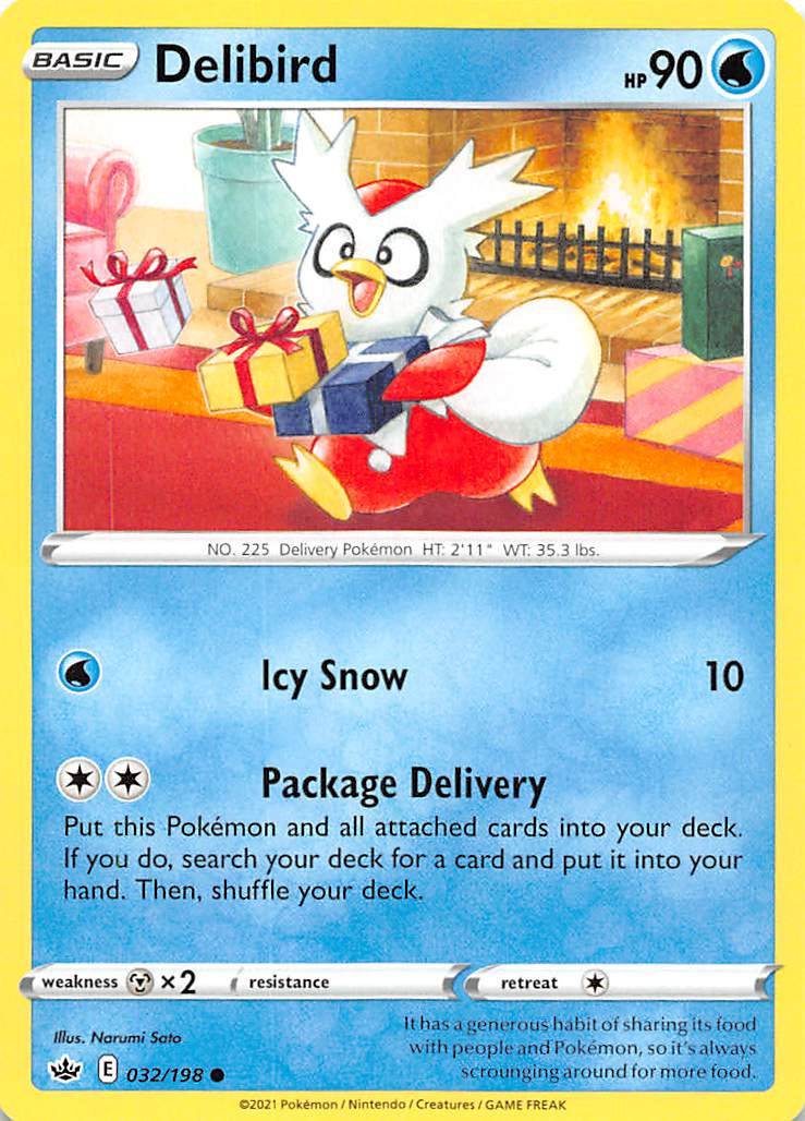 Delibird (032/198) [Sword & Shield: Chilling Reign] | Galaxy Games LLC