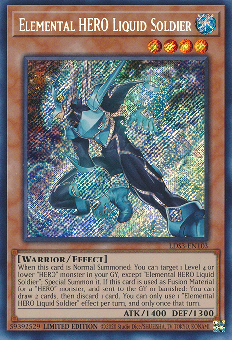 Elemental HERO Liquid Soldier [LDS3-EN103] Secret Rare | Galaxy Games LLC