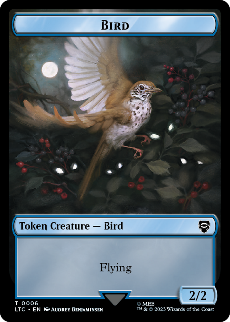 Elf Warrior // Bird Double Sided Token [The Lord of the Rings: Tales of Middle-Earth Commander Tokens] | Galaxy Games LLC