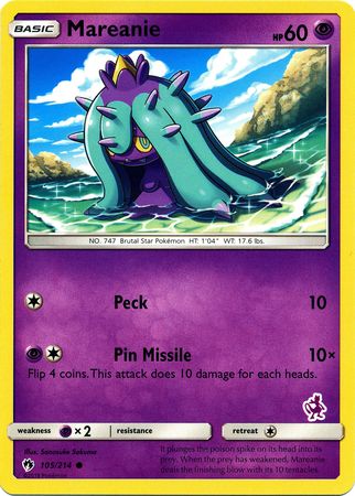 Mareanie (105/214) (Mewtwo Deck) [Battle Academy 2020] | Galaxy Games LLC