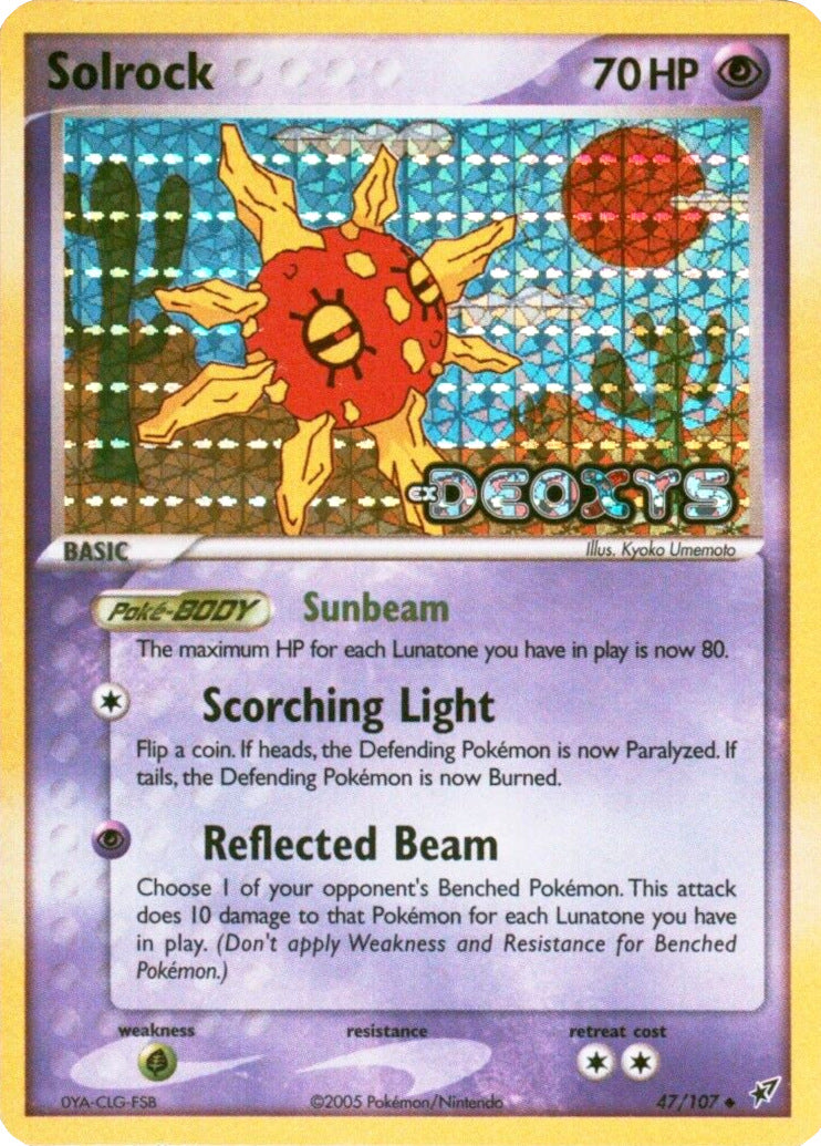 Solrock (47/107) (Stamped) [EX: Deoxys] | Galaxy Games LLC