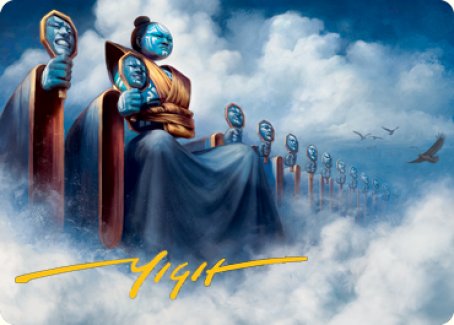 Myojin of Cryptic Dreams Art Card (Gold-Stamped Signature) [Kamigawa: Neon Dynasty Art Series] | Galaxy Games LLC