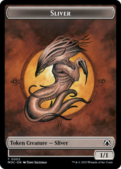 Goblin // Sliver Double-Sided Token [March of the Machine Commander Tokens] | Galaxy Games LLC