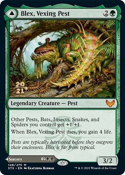 Blex, Vexing Pest // Search for Blex [Strixhaven: School of Mages Prerelease Promos] | Galaxy Games LLC