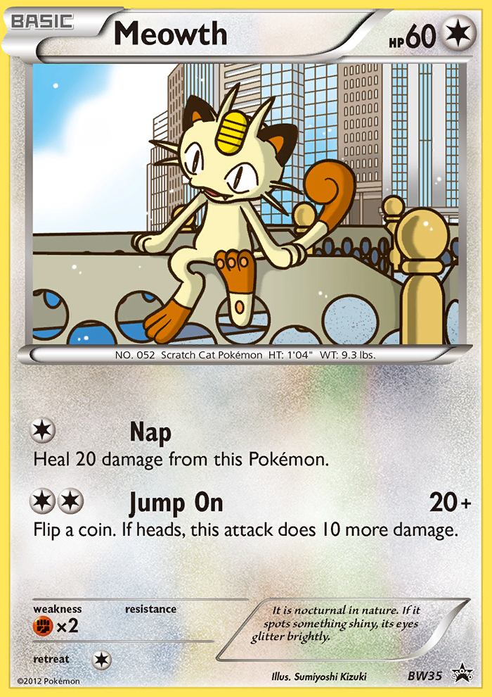 Meowth (BW35) [Black & White: Black Star Promos] | Galaxy Games LLC