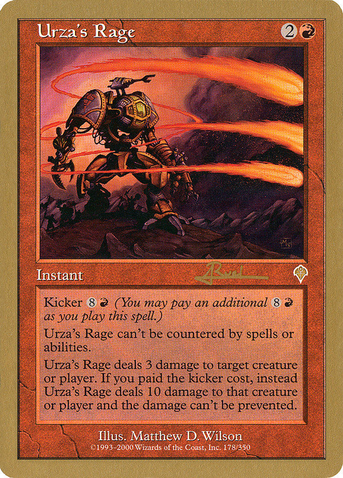 Urza's Rage (Antoine Ruel) [World Championship Decks 2001] | Galaxy Games LLC