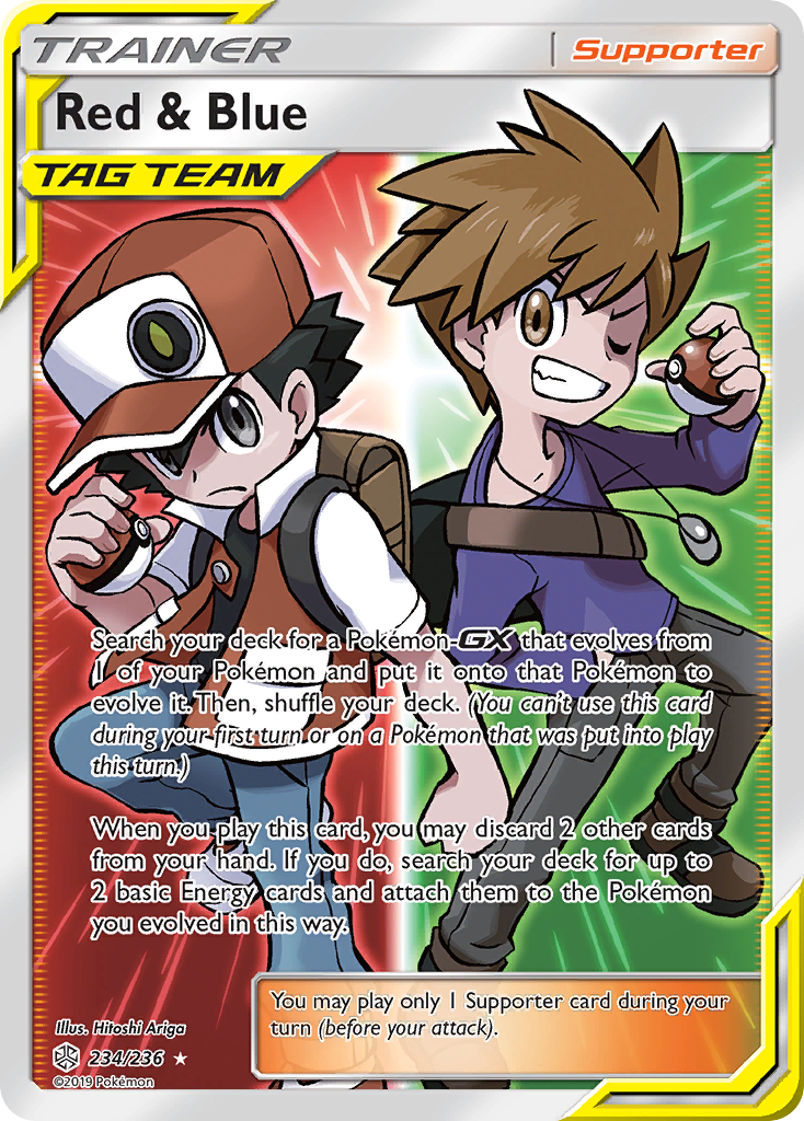 Red & Blue (234/236) [Sun & Moon: Cosmic Eclipse] | Galaxy Games LLC