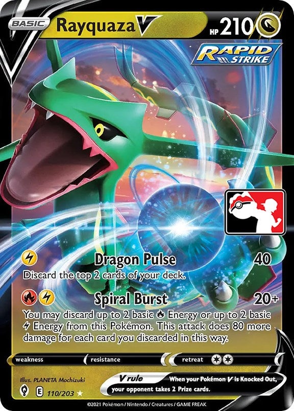 Rayquaza V (110/203) [Prize Pack Series One] | Galaxy Games LLC