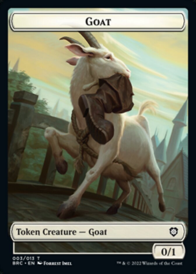Construct (008) // Goat Double-Sided Token [The Brothers' War Commander Tokens] | Galaxy Games LLC