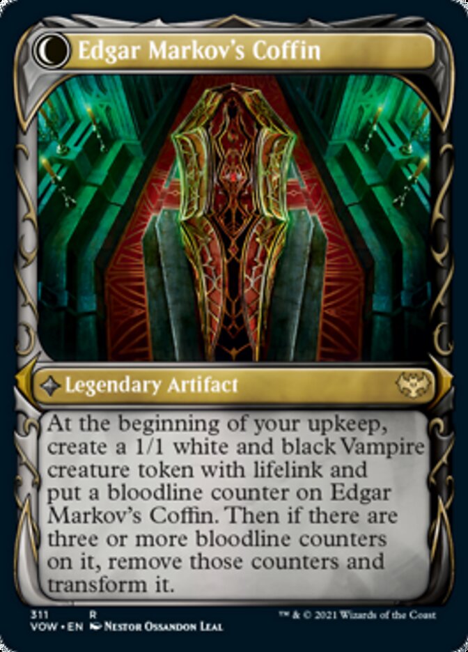 Edgar, Charmed Groom // Edgar Markov's Coffin (Showcase Fang Frame) [Innistrad: Crimson Vow] | Galaxy Games LLC