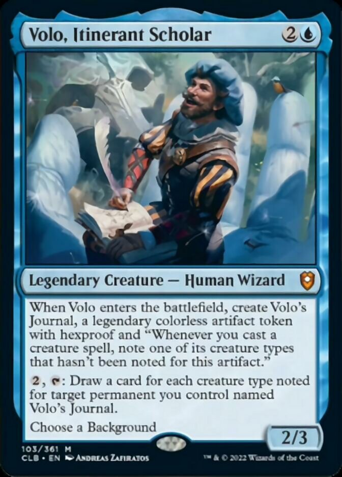 Volo, Itinerant Scholar [Commander Legends: Battle for Baldur's Gate] | Galaxy Games LLC