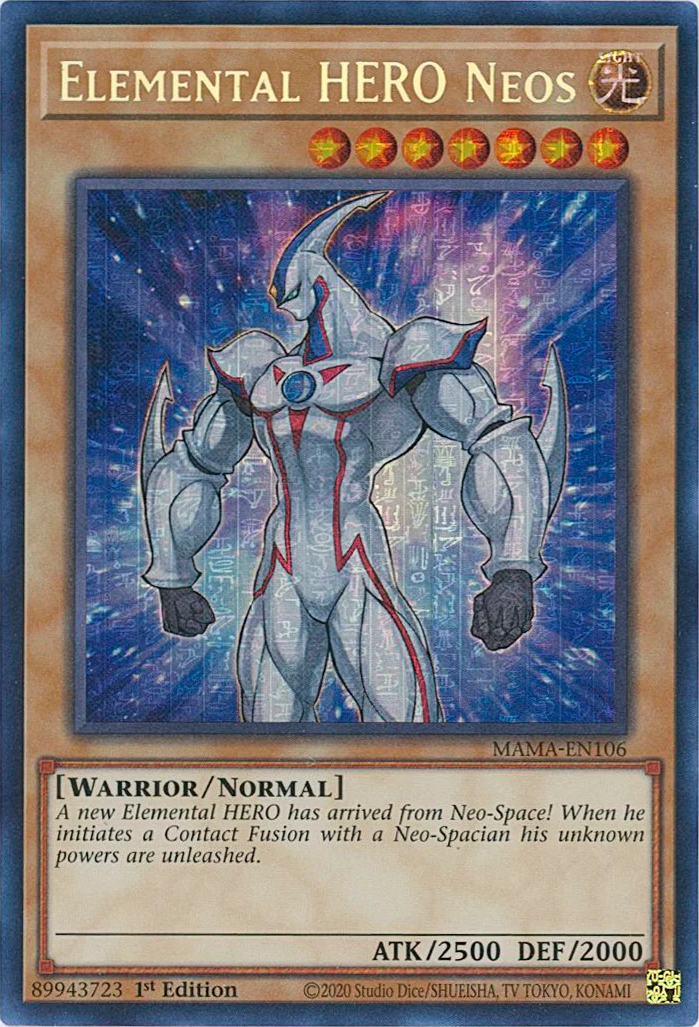 Elemental HERO Neos [MAMA-EN106] Ultra Pharaoh's Rare | Galaxy Games LLC