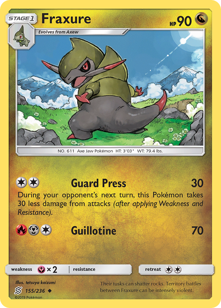 Fraxure (155/236) [Sun & Moon: Unified Minds] | Galaxy Games LLC