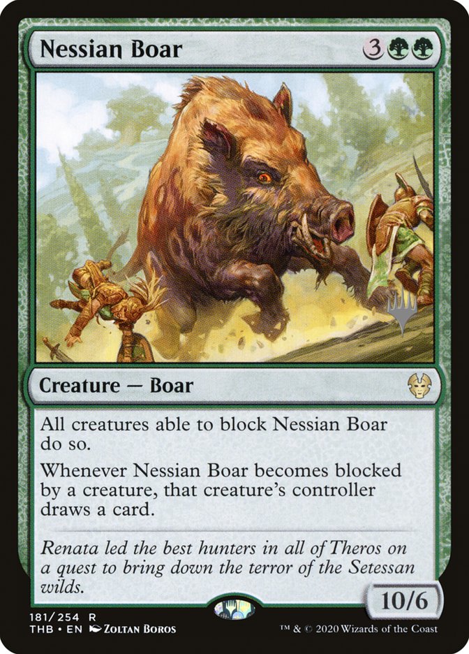 Nessian Boar (Promo Pack) [Theros Beyond Death Promos] | Galaxy Games LLC