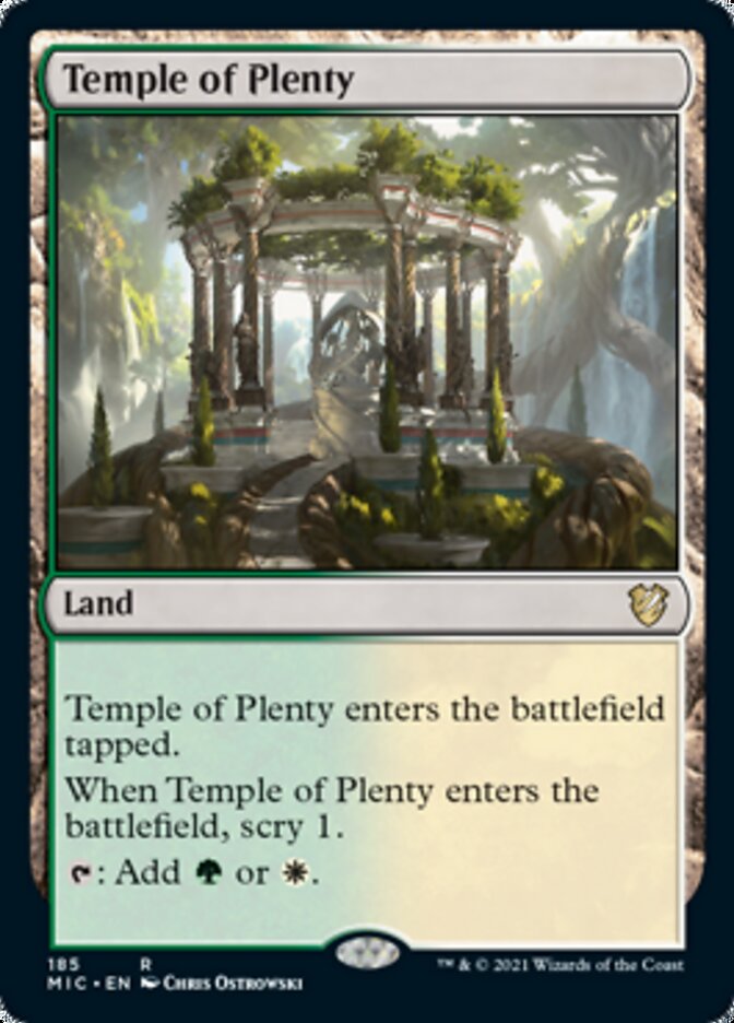 Temple of Plenty [Innistrad: Midnight Hunt Commander] | Galaxy Games LLC