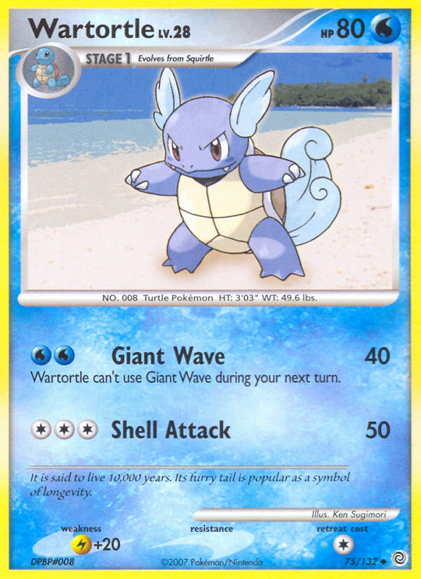 Wartortle (75/132) [Diamond & Pearl: Secret Wonders] | Galaxy Games LLC