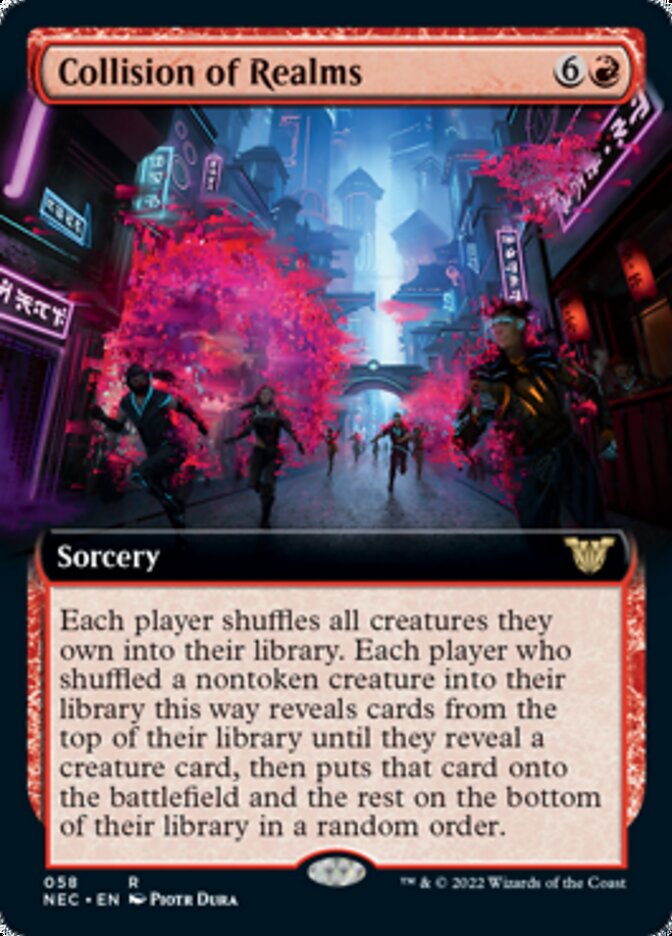 Collision of Realms (Extended Art) [Kamigawa: Neon Dynasty Commander] | Galaxy Games LLC