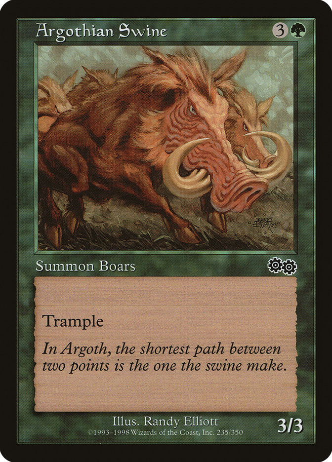 Argothian Swine [Urza's Saga] | Galaxy Games LLC