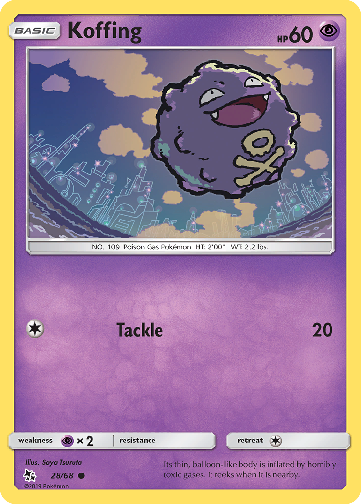 Koffing (28/68) [Sun & Moon: Hidden Fates] | Galaxy Games LLC