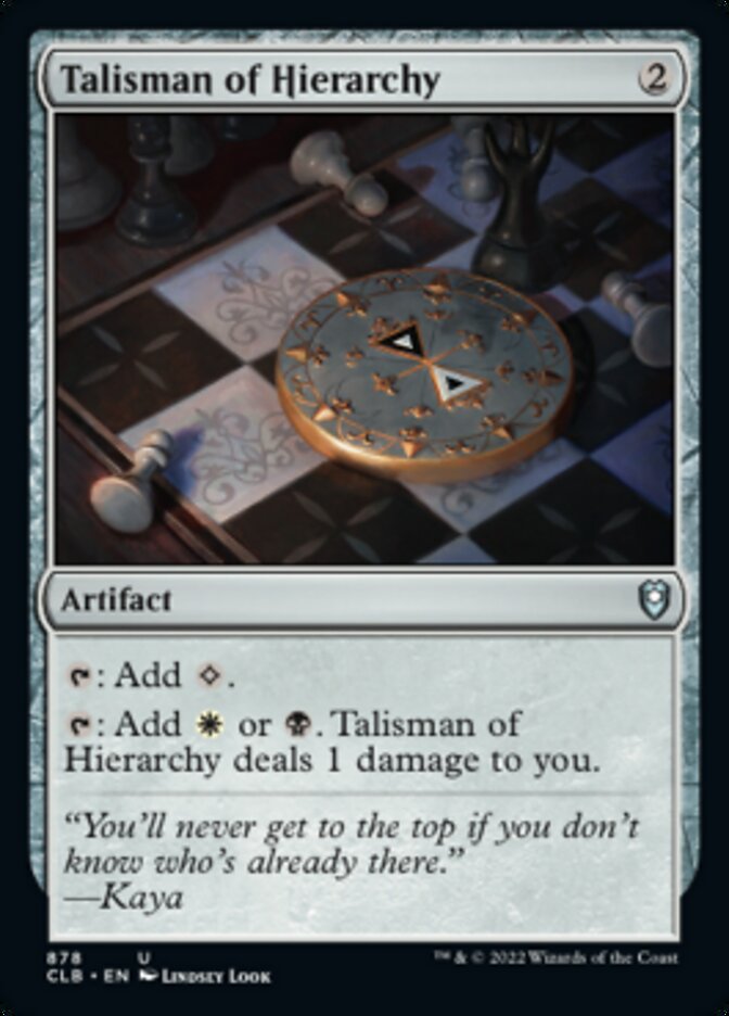 Talisman of Hierarchy [Commander Legends: Battle for Baldur's Gate] | Galaxy Games LLC
