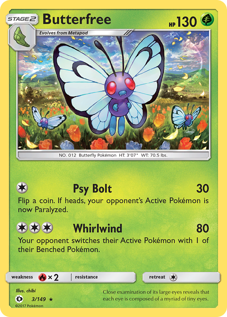 Butterfree (3/149) [Sun & Moon: Base Set] | Galaxy Games LLC