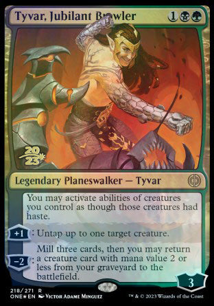 Tyvar, Jubilant Brawler [Phyrexia: All Will Be One Prerelease Promos] | Galaxy Games LLC