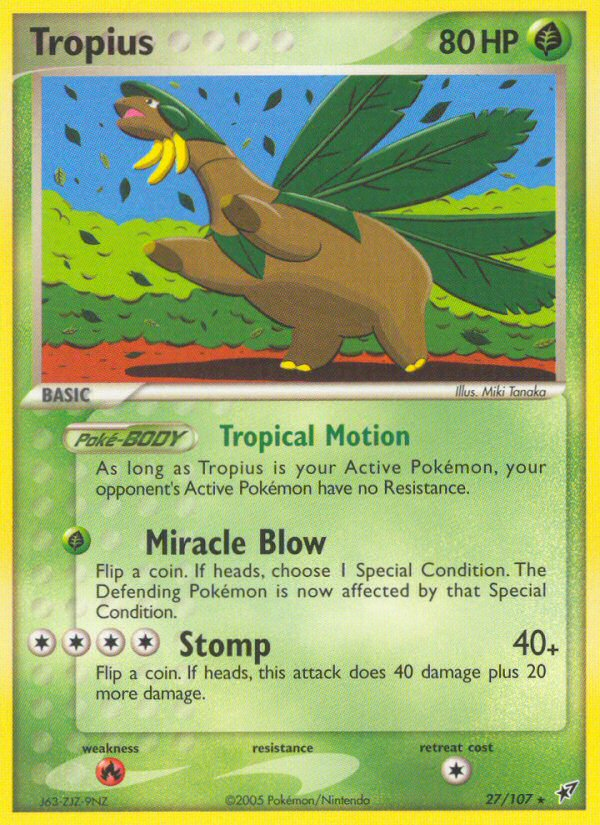 Tropius (27/107) [EX: Deoxys] | Galaxy Games LLC