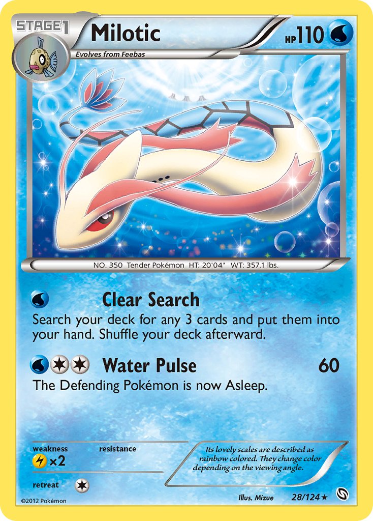 Milotic (28/124) (Theme Deck Exclusive) [Black & White: Dragons Exalted] | Galaxy Games LLC