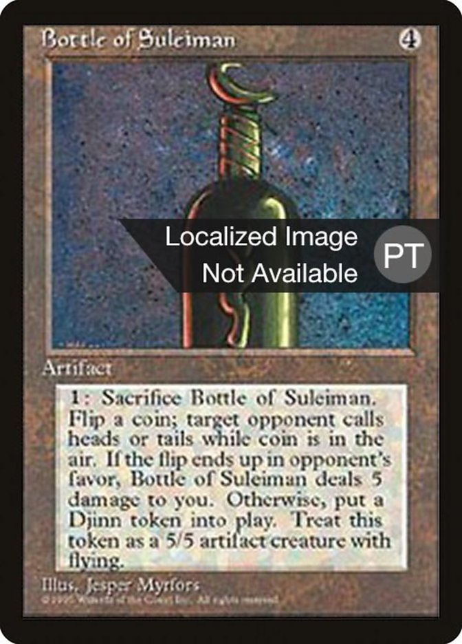 Bottle of Suleiman [Fourth Edition (Foreign Black Border)] | Galaxy Games LLC
