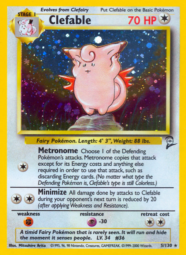 Clefable (5/130) [Base Set 2] | Galaxy Games LLC