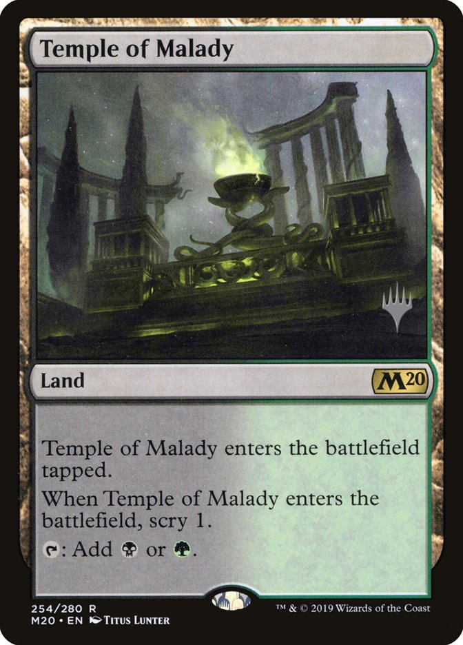 Temple of Malady (Promo Pack) [Core Set 2020 Promos] | Galaxy Games LLC