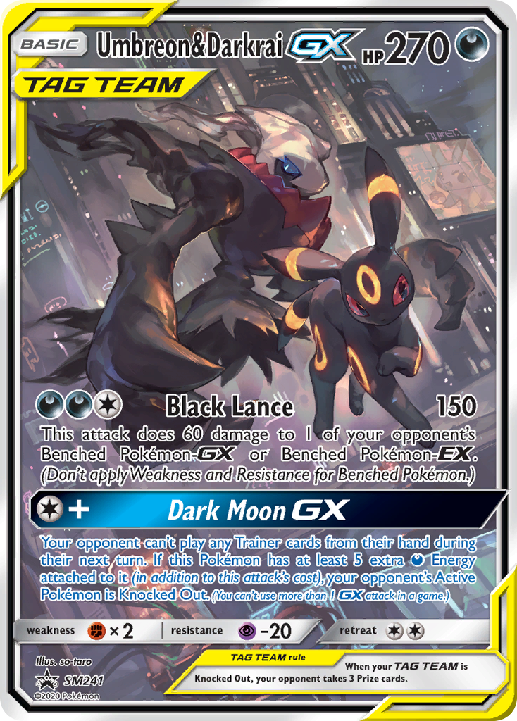 Umbreon & Darkrai GX (SM241) (Jumbo Card) [Sun & Moon: Black Star Promos] | Galaxy Games LLC