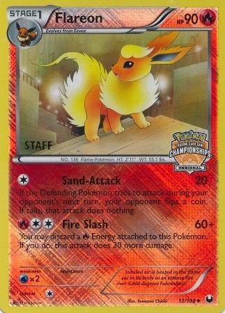 Flareon (12/108) (Regional Championship 2013 Promo Staff) [Black & White: Dark Explorers] | Galaxy Games LLC