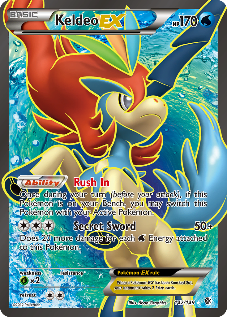 Keldeo EX (142/149) [Black & White: Boundaries Crossed] | Galaxy Games LLC