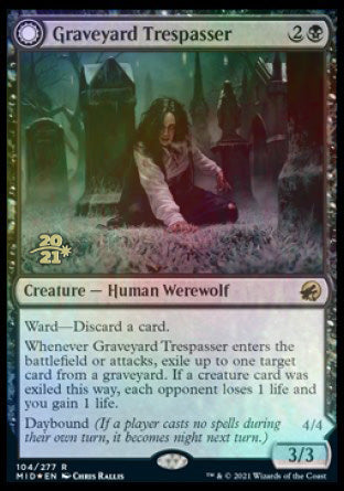 Graveyard Trespasser // Graveyard Glutton [Innistrad: Midnight Hunt Prerelease Promos] | Galaxy Games LLC