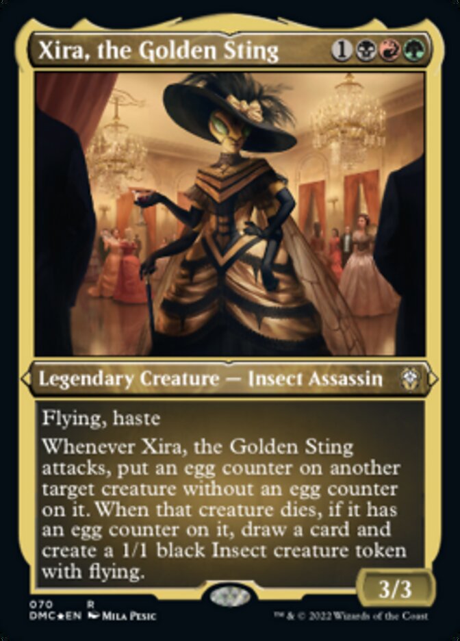 Xira, the Golden Sting (Foil Etched) [Dominaria United Commander] | Galaxy Games LLC