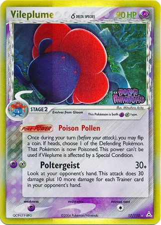 Vileplume (17/110) (Delta Species) (Stamped) [EX: Holon Phantoms] | Galaxy Games LLC