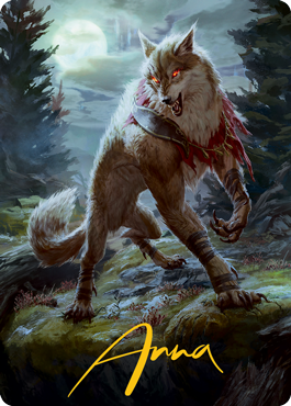Arlinn, the Moon's Fury 1 Art Card (Gold-Stamped Signature) [Innistrad: Midnight Hunt Art Series] | Galaxy Games LLC