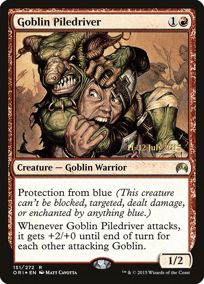 Goblin Piledriver [Magic Origins Prerelease Promos] | Galaxy Games LLC